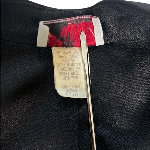 Black Tailored Blazer with Geometric Waist Detail - Picture 7 of 9